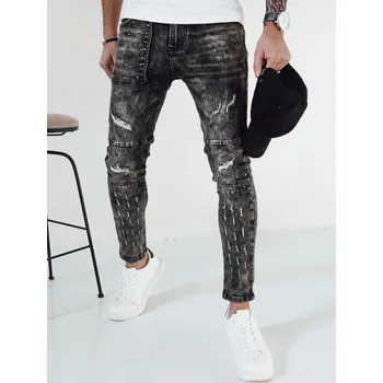 Pánské džíny Černé džínové kalhoty s oděrkami UX4146 Velikost: 36