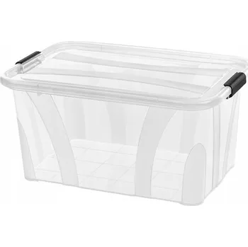 Úložný box Plastová nádoba Krabička Organizér s víkem 14 l