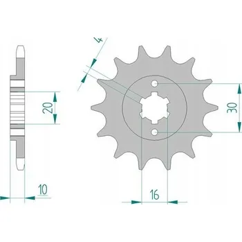 Nářadí na motocykly 46203-13 PŘEDNÍ HNACÍ ROZETA MOTO. OCELOVÁ AFAM