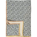 Ib Laursen Bavlněný přehoz Vigga Petrol Print 130 × 170 cm