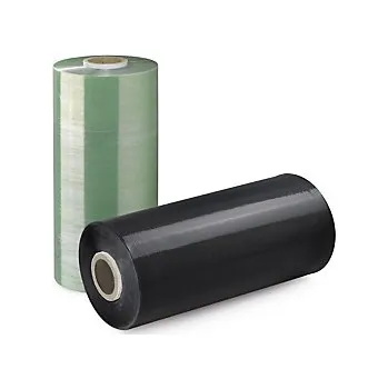 Obalový materiál Strojní stretch fólie šířka 500 mm, délka 1645m, černá, z 50% recyklovaná, tloušťka 20µm | RAJA - Balení po 0 ks