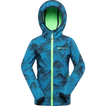Bunda dětská ALPINE PRO EZORO softshellová s membránou modrá 104-110