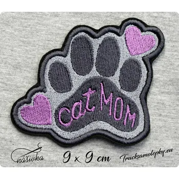 Nášivka KOČIČÍ MÁMA - CAT MOM / 057 (Nášivka / Nažehlovačka)