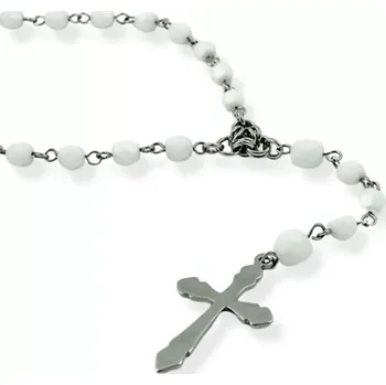 Náhrdelník Náhrdelník Růženec v bílé