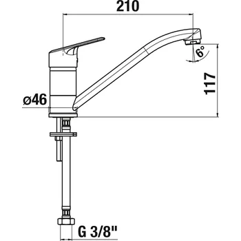 Jika TALAS TRENDY dřezová stojánková s otočným výtokem 210 mm