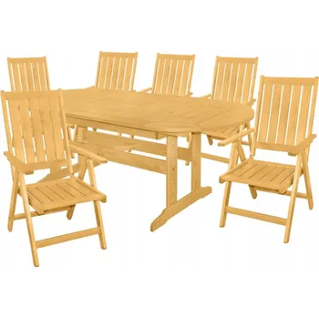 Zahradní sestava Zahradní nábytková souprava dřevěná Doppler, vícebarevná, 7 ks