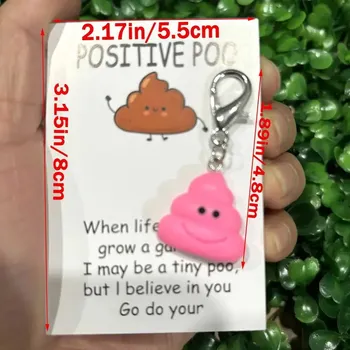 Klíčenka hovínko, emoji POO s motivačním citátem Barva: Růžová tmavá