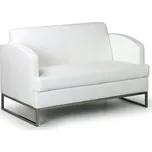 Kožená dvoumístná pohovka Maryl bílá