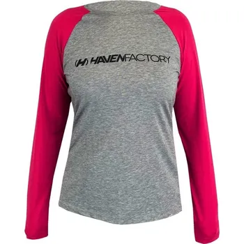 cyklistický dres Dres dlouhý dámský HAVEN FACTORY trail růžovo/šedý XXL