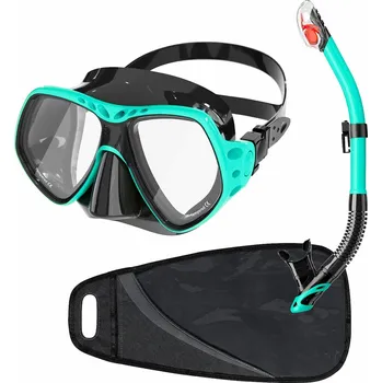 Potápěčská maska Šnorchlovací set maska a šnorchl Dive Team DEEP VISION antifog - bílá