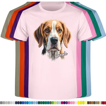 detske-levne-bavlnene-tricko-potisk-bigl Barva: Pink - růžová, Dětská bavlněná trička JHK: XL