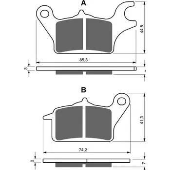 Brzda pro motocykl Brzdové destičky GOLDFREN 336 S33 STREET FRONT