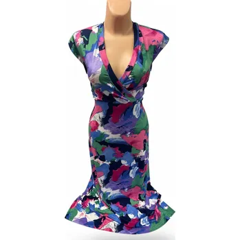 Dámské šaty Šaty ANETA, Barva Fialová, Velikost XXXL 54, Materiál 95% Viskoza 4% Lycra 1% Lurex