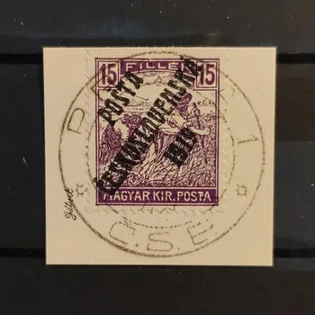 Sběratelství Výstřižek ČSR PČ 1919 , 15f, Pof.106*, III. typ