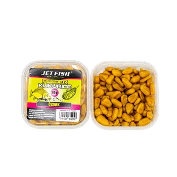 Návnadová surovina JetFish Jet Fish Feeder kukuřice ČESNEK 60g