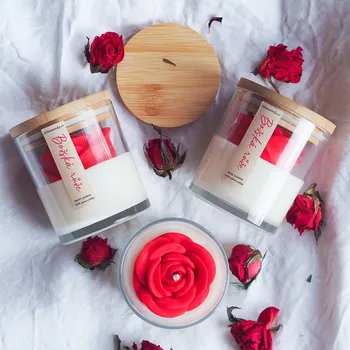 Svíčka Sójová svíčka Božská růže