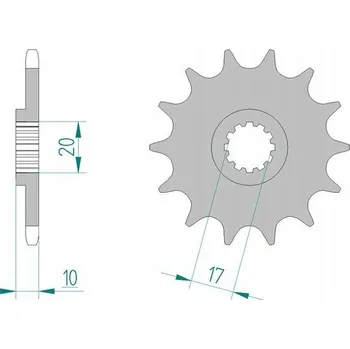 Nářadí na motocykly 64201-13 AFAM PŘEDNÍ ROZETA MOTO. OCELOVÁ AFAM