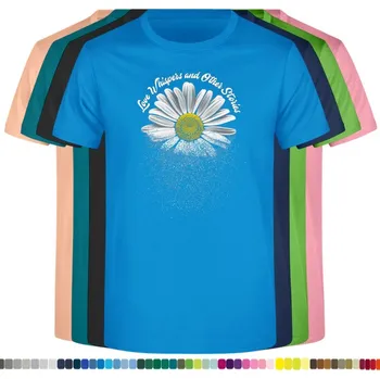 Dívčí tričko detske-levne-bavlnene-tricko-potisk-kopretina-laska Barva: Azure - azurově modrá, velikost: 140