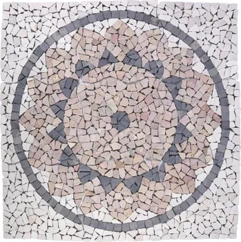 Obklad Mozaiková dlažba / obklad mramor venkovní + vnitřní, motiv slunce, 90x90 cm