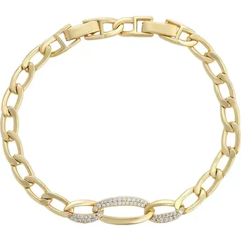 Náramek B-TOP Dámský pozlacený náramek s ozdobnými zirkonovými očky