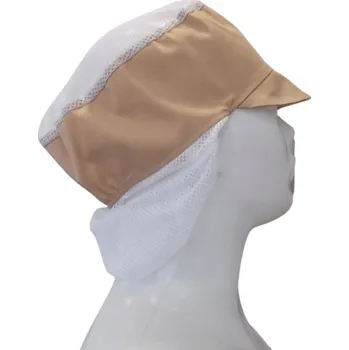 Čepice Čepice kuchařská cukrářská pekařská béžová PRODUKT POLSKÝ