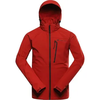 Cyklistické oblečení Bunda pánská ALPINE PRO HOOR softshellová červená S