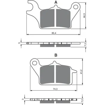 Brzda pro motocykl Brzdové destičky GOLDFREN 387 S33 STREET FRONT