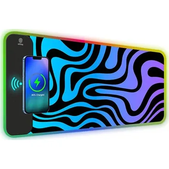 Podložka pod myš Huado RGB podložka pod myš s bezdrát nabíjením 15W Purple Waves Huado 97k-cube