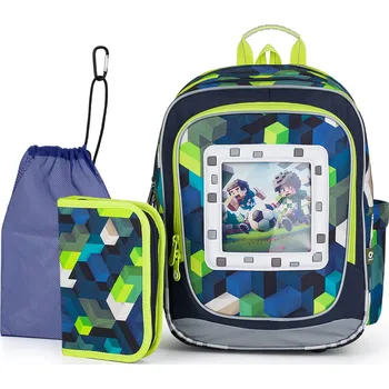 Set školních potřeb Lehký školní batoh Topgal - Minecraft World ENDY 24015 SET MEDIUM