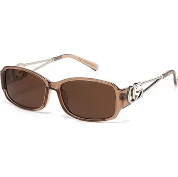 Sluneční brýle VG Oval dámské sluneční brýle Hnědé s hnědými skly VG sunglasses 97k-cube