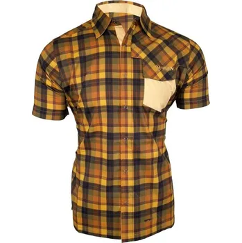 cyklistický dres Košile krátká pánská HAVEN Agness Slimfit hnědá L