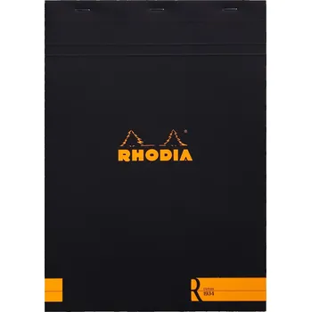 Blok Rhodia Le R N°18 A4 21x29,7 cm, linie, černý