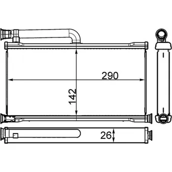 Výměník tepla, vnitřní vytápění MAHLE AH 261 000S