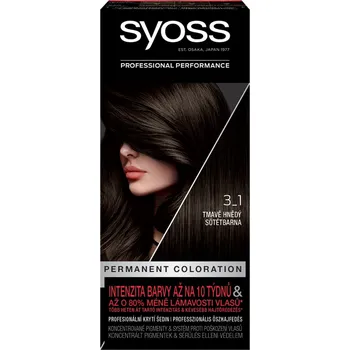 Syoss Permanent Coloration 50 ml, 3-1 tmavě hnědá