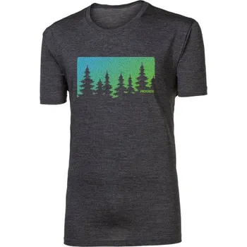 cyklistický dres Triko krátké pánské Progress HRUTUR FOREST merino šedý melír XXL