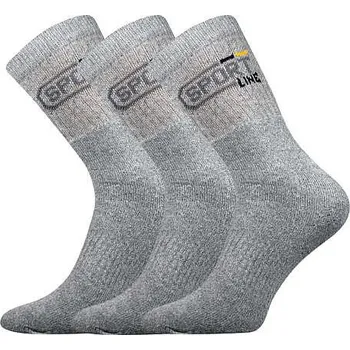 Pánské ponožky BOMA Ponožky silné SPOT 3pár froté SVĚTLE ŠEDÉ 43-46 110949