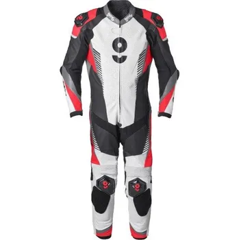 Moto kombinéza Jednodílná kožená kombinéza GMS GRC-1 ZG71000 černo-bílo-červená 52H
