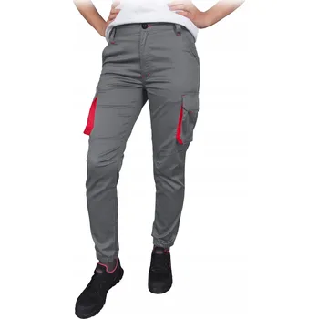 Dámské pracovní kalhoty do pasu Elastické dlouhé FRAU-JOG šedé barvy vel. 38