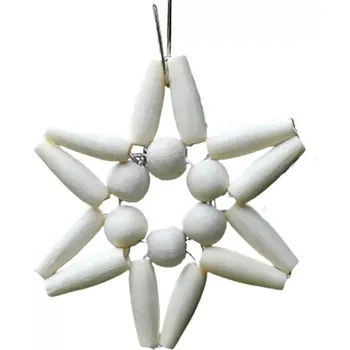 Vánoční ozdoba Ozdoba Hvězdička malá krémová