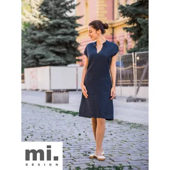 Dámské šaty Lněné šaty Edita - mi.DESIGN Velikost oblečení: XL