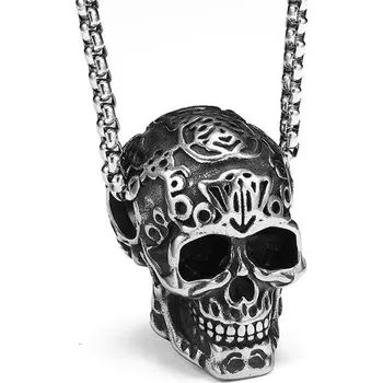 Šperk Přívěsek z chirurgické oceli Mexická lebka Muertes, Model včetně řetízku 4mm/ 60 cm Impress Jewelry 2406241608393782
