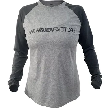 cyklistický dres Dres dlouhý dámský HAVEN FACTORY trail černo/šedý 3XL