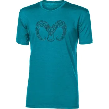 cyklistický dres Triko krátké pánské Progress HRUTUR RAM merino zelený melír L