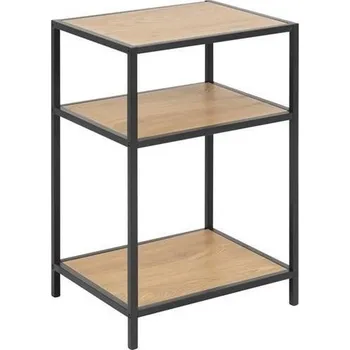 police Kovová police Seaford VII moderní, 4 police, do obýváku, ložnice nebo kanceláře, černá