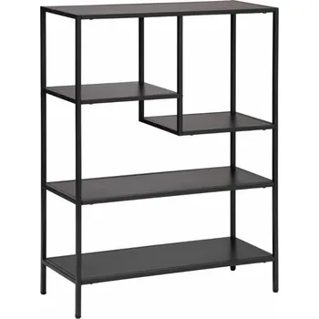 Knihovna Kovová černá knihovna Gota 5 polic moderní do obýváku a kanceláře Atmosphera