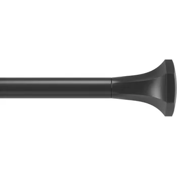 Garnýž Umbra Sita moderní jednoduchá černá matná nastavitelná garnýž do obývacího pokoje a ložnice 183–365 cm