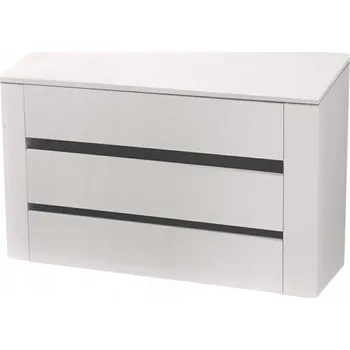 Komoda Bílá komoda se zásuvkami Intesi 97 cm moderní do ložnice i šatny