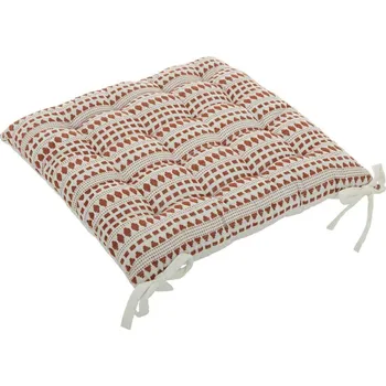 Podsedák Bavlněný čtvercový sedák Micah terakota na jídelní židli Atmosphera