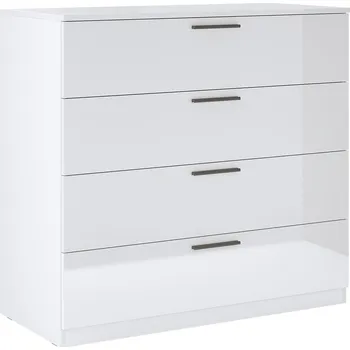 Komoda Bílá komoda Holly se zásuvkami 100 cm moderní komoda do obývacího pokoje Intesi