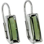 Goldstore Náušnice bílé zlato vltavín Váha: 2.65 g